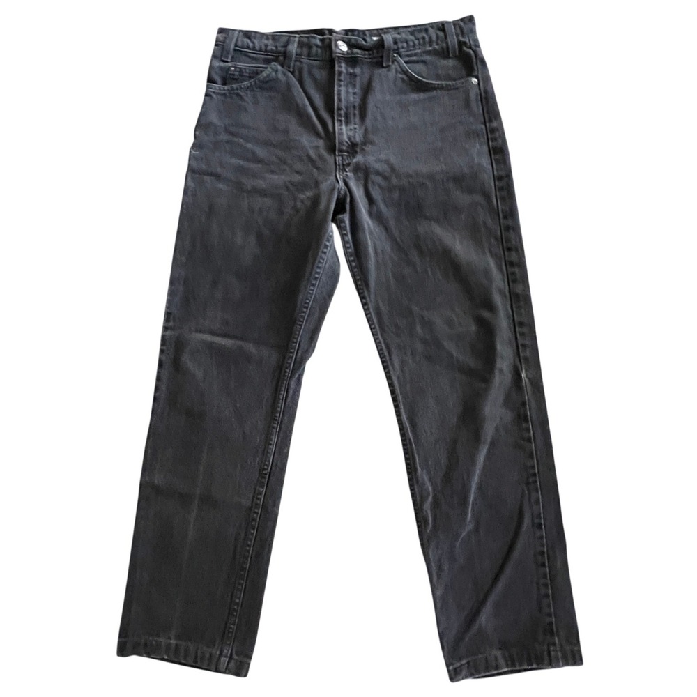 Levi's 505 Jeans Mens 36x30 Black Regular Straight Leg Orange Tab Vintage 90s